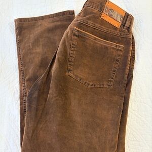 Classic Men's Corduroy Pants in Rich Brown